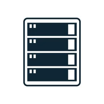 Data server tower isolated icon イラスト素材