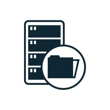 Data server tower isolated icon イラスト素材