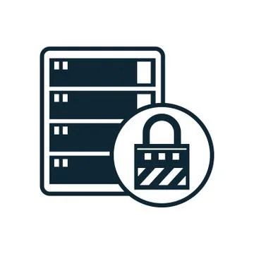Data server tower isolated icon Illustrazione stock