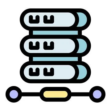 Data server is transferring information through network connection 스톡 일러스트
