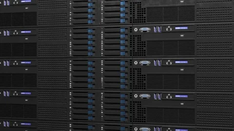 Data servers closeup 4K Stock Footage 79688090
