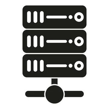 Data servers connecting to network system icon 스톡 일러스트