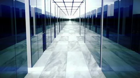 Data servers in data center Stock Illustration