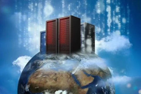 Data servers on top of the world Stock Photos