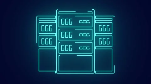 Data servers of website in data centers big data storage concept animation Stock Footage 241163490