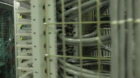 Data servers while working Stock Footage 44405574