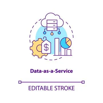 Data as service concept icon Illustrazione stock