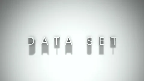 Data set 3D title animation with shadows on a white background Stock Footage 297456087