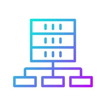 Data set technology gradient linear vector icon イラスト素材