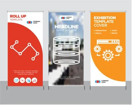 Data settings, data analytics, Nodes connections interface roll up Illustrazione stock
