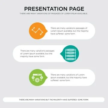 Data settings, data analytics, Nodes connections interface presentation Illustrazione stock