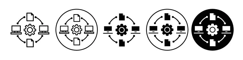 Data share icon vector set collection for web Stock Illustration