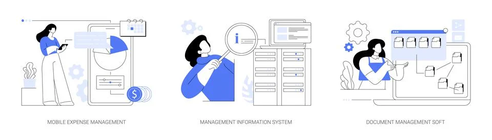 Data sharing and analysis abstract concept vector illustrations. Stock Illustration