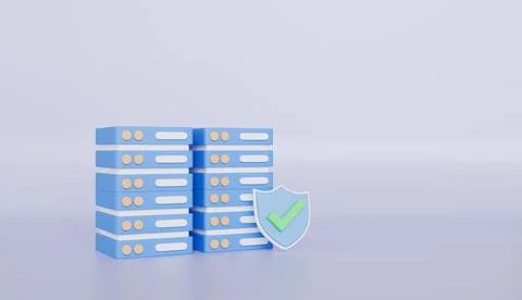 Data sharing center and security, Network servers computer hardware technology Stock Illustration