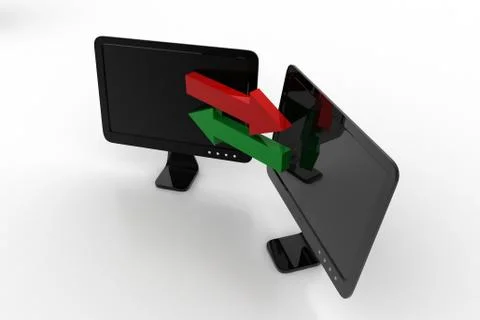 Data sharing concept Free Stock Illustration