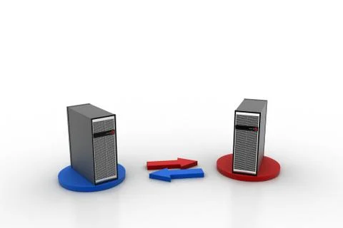 Data sharing concept Free Stock Illustration