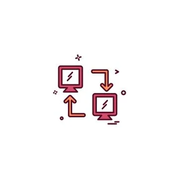 Data sharing icon design vector Stock Illustration