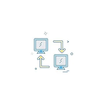 Data sharing icon design vector Stock Illustration