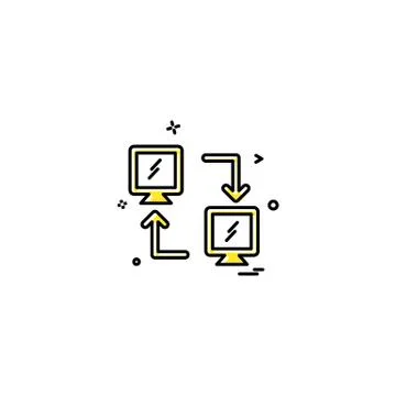 Data sharing icon design vector Stock Illustration