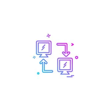 Data sharing icon design vector Stock Illustration