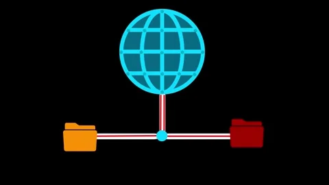 Data Sharing Through Internet Animation. 스톡 동영상 299837979