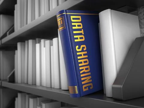 Data Sharing - Title of Book. Stockillustratie