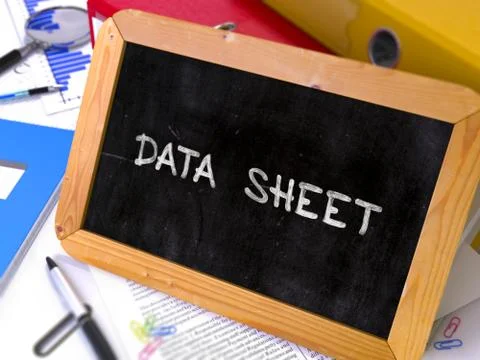 Data Sheet Handwritten on Chalkboard Illustrazione stock