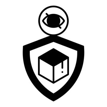 Data Shield Dualtone Icon Stock Illustration