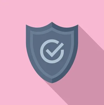 Data shield icon flat vector. Cyber protect Stock Illustration