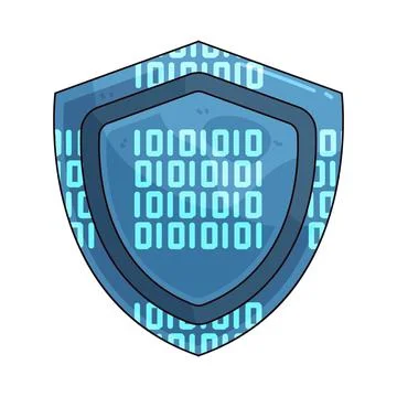 Data Shield illustration 库存插图