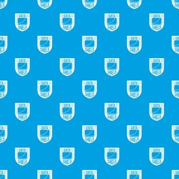 Data shield pattern seamless blue Stock Illustration