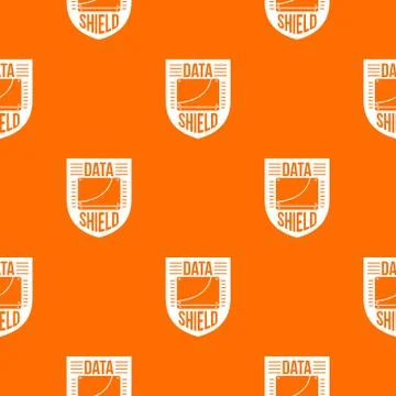 Data shield pattern vector orange 스톡 일러스트