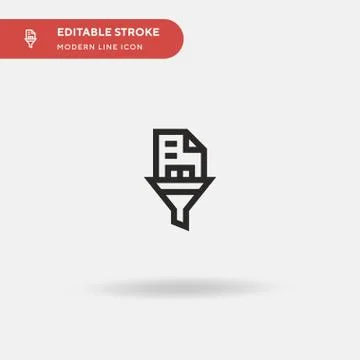 Data Simple vector icon. Illustration symbol design template for web mobile U Stock Illustration