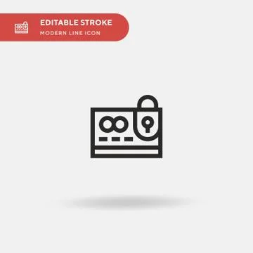 Data Simple vector icon. Illustration symbol design template for web mobile U Stock Illustration