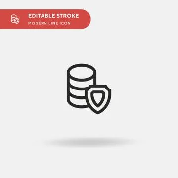 Data Simple vector icon. Illustration symbol design template for web mobile U Illustrazione stock