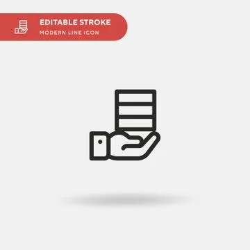 Data Simple vector icon. Illustration symbol design template for web mobile U Stock Illustration