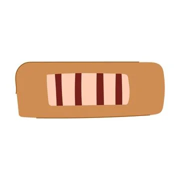 Data smart patch cartoon vector illustration Illustrazione stock