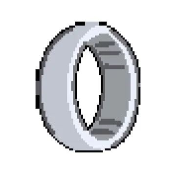 Data smart ring pixel art vector illustration イラスト素材