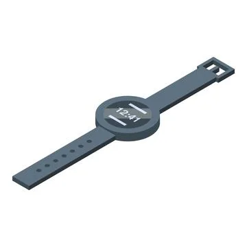 Data smartwatch icon isometric vector. Digital device Stock Illustration