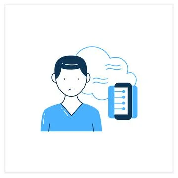 Data smog flat icon 스톡 일러스트