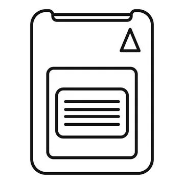 Data solid center icon outline vector. Disk device Stock Illustration