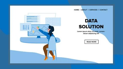 Data solution vector 스톡 일러스트