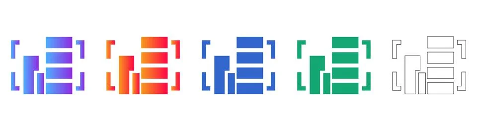 Data Sorting and Selection Interface Icons 스톡 일러스트
