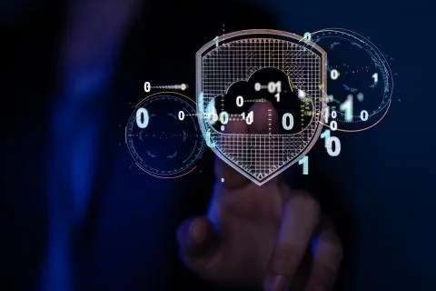 A Data sorting flow process. Big data stream futuristic infographic. Stock Photos