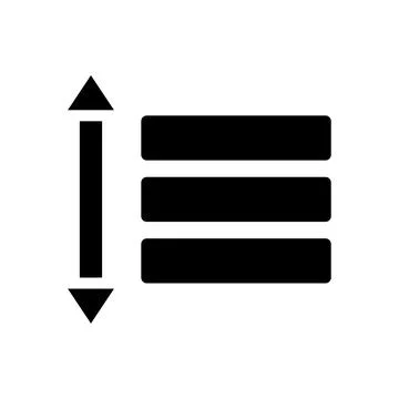 Data sorting icon. Concept of organization, classification, and arrangement. Illustrazione stock