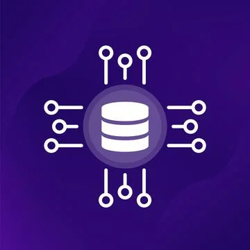 Data sources icon, data management vector Stock Illustration