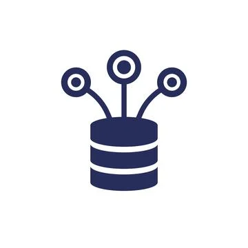 Data sources icon on white イラスト素材