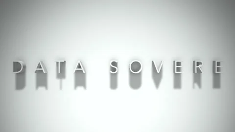 Data sovere 3D title animation with shadows on a white background Stock Footage 297514847