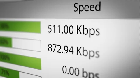 Data Speed With Progress Bar on Computer Monitor Screen Stock Footage 115540642