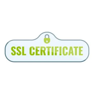 Data ssl certificate icon, cartoon style Stock Illustration